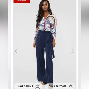 NEW FASHION NOVA COLORFUL IMAGINATION WIDE LEG JUMPSUIT, XS